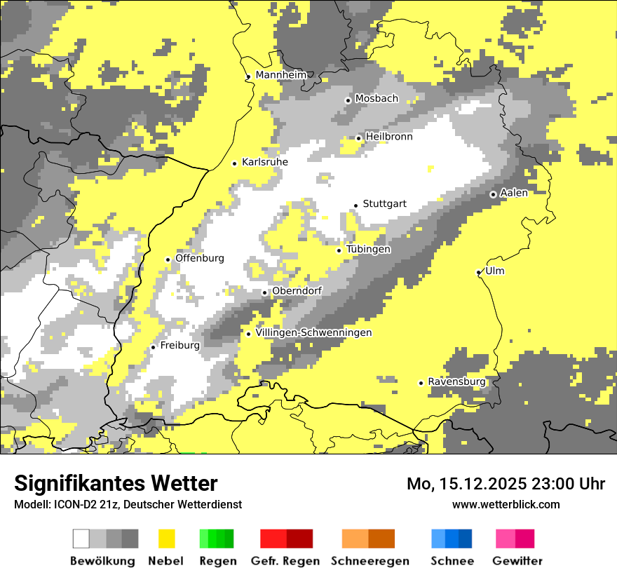 Modellkarten Signifikantes Wetter