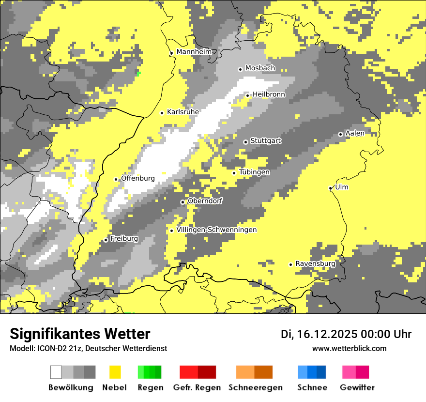 Modellkarten Signifikantes Wetter