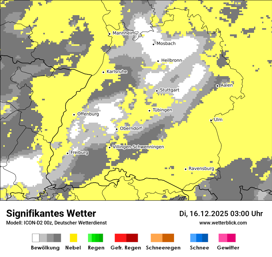 Modellkarten Signifikantes Wetter