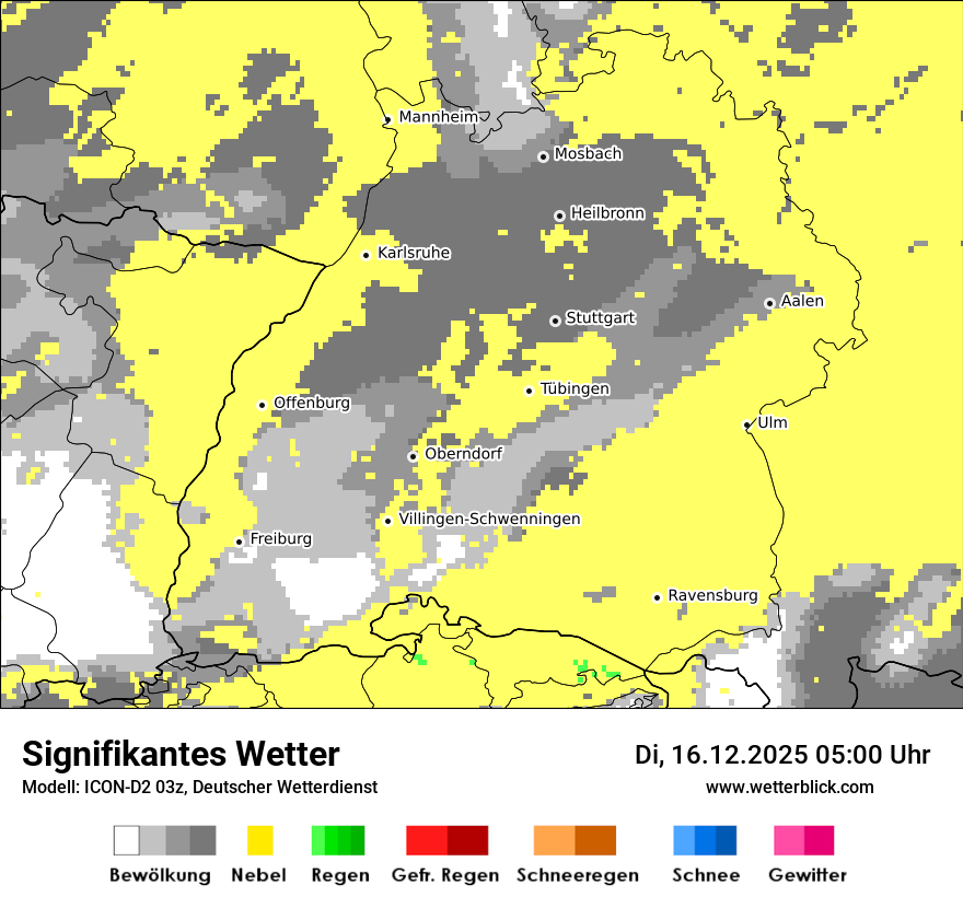 Modellkarten Signifikantes Wetter