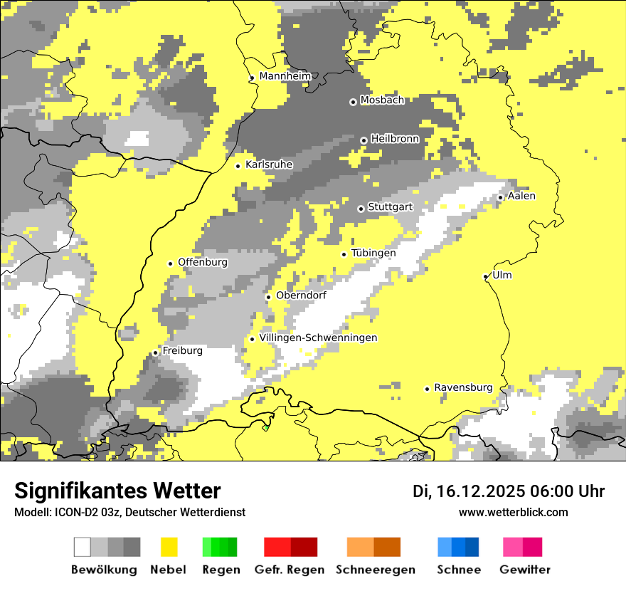 Modellkarten Signifikantes Wetter