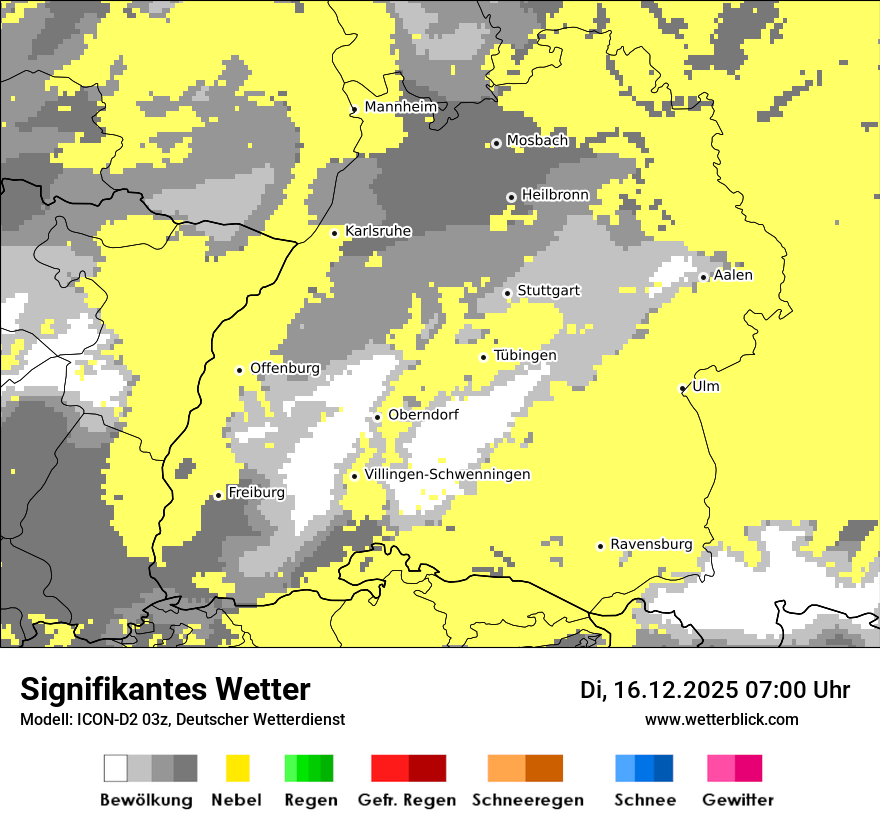 Modellkarten Signifikantes Wetter