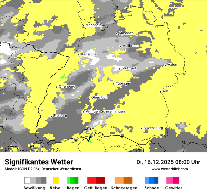 Modellkarten Signifikantes Wetter