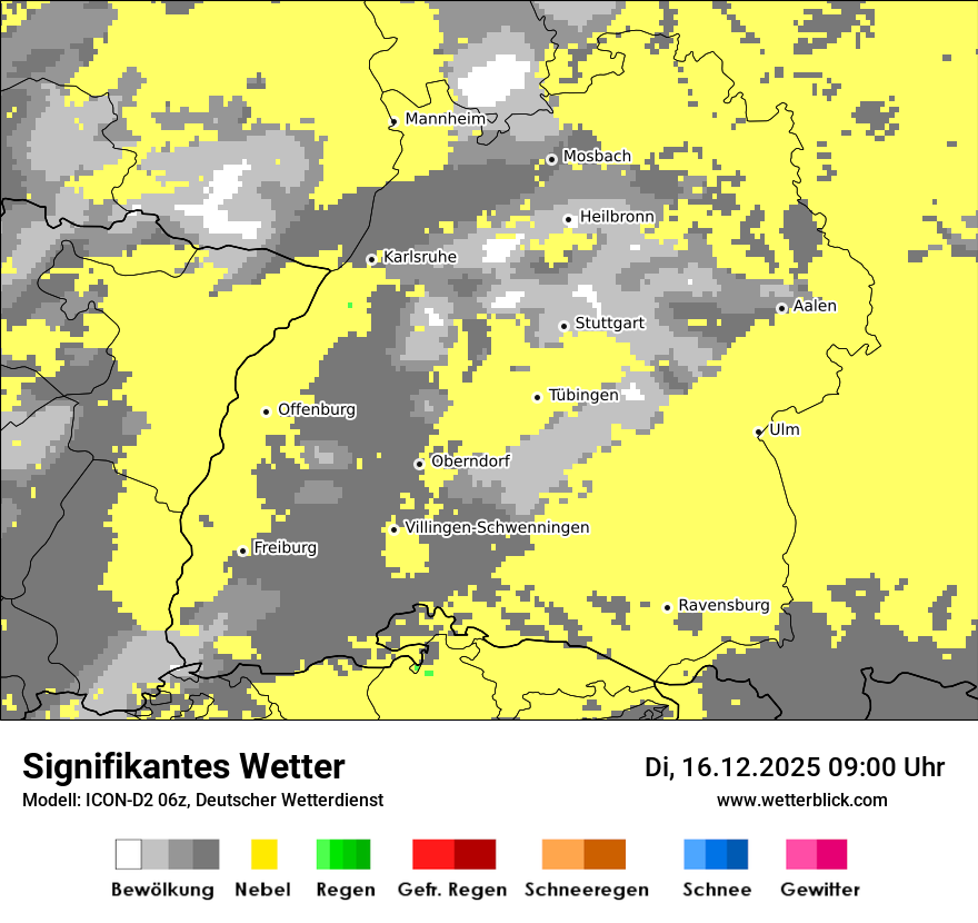 Modellkarten Signifikantes Wetter