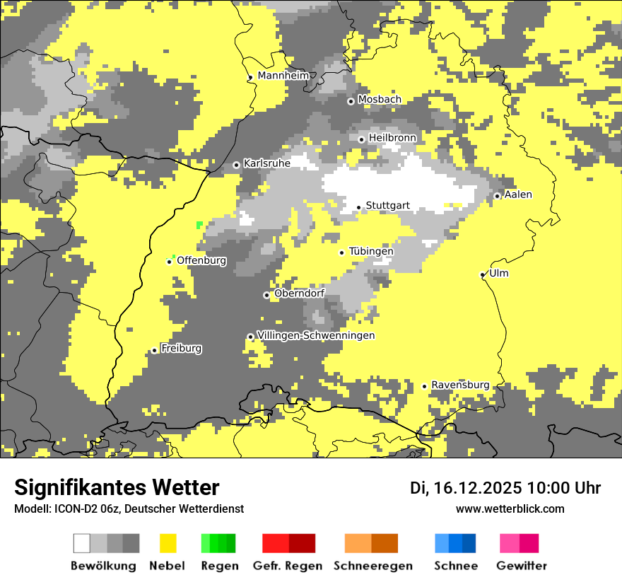 Modellkarten Signifikantes Wetter