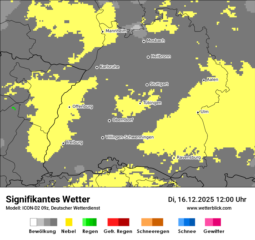 Modellkarten Signifikantes Wetter