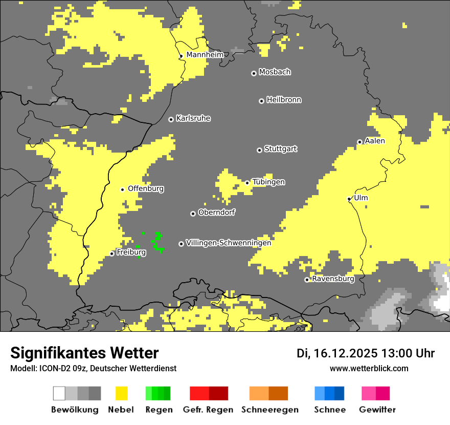 Modellkarten Signifikantes Wetter