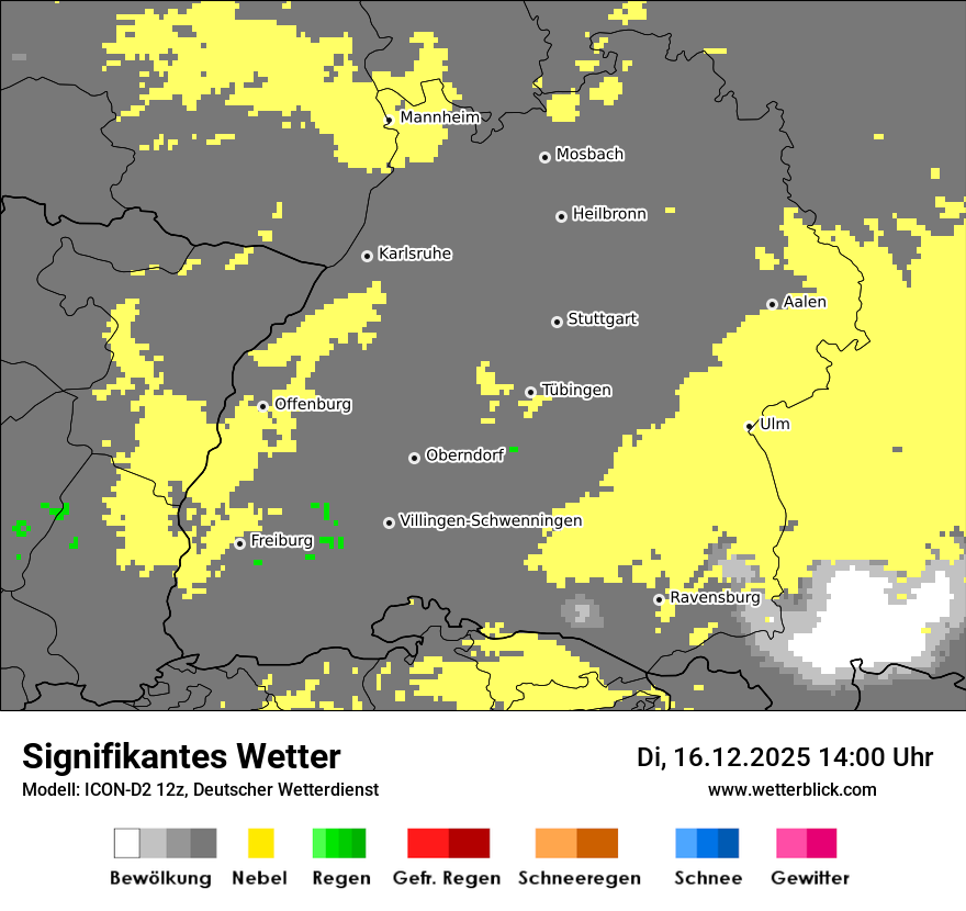 Modellkarten Signifikantes Wetter