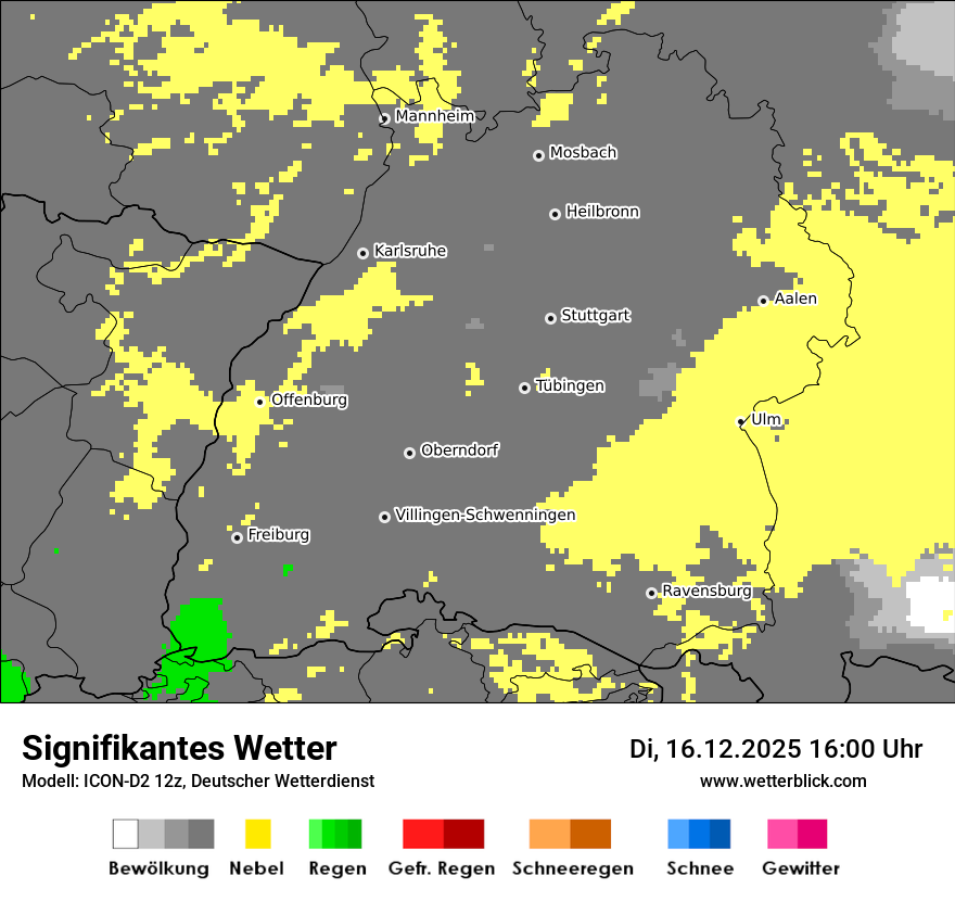 Modellkarten Signifikantes Wetter