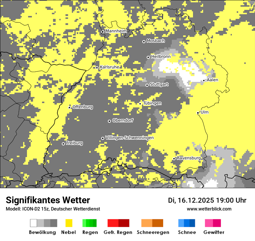 Modellkarten Signifikantes Wetter