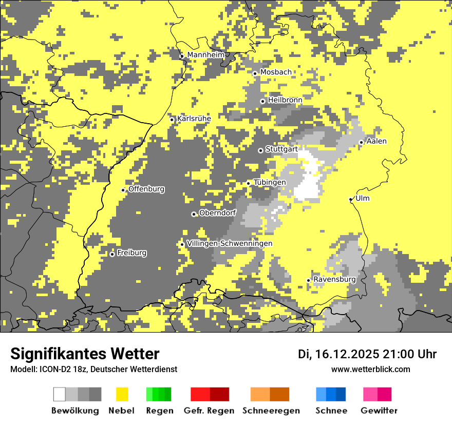 Modellkarten Signifikantes Wetter