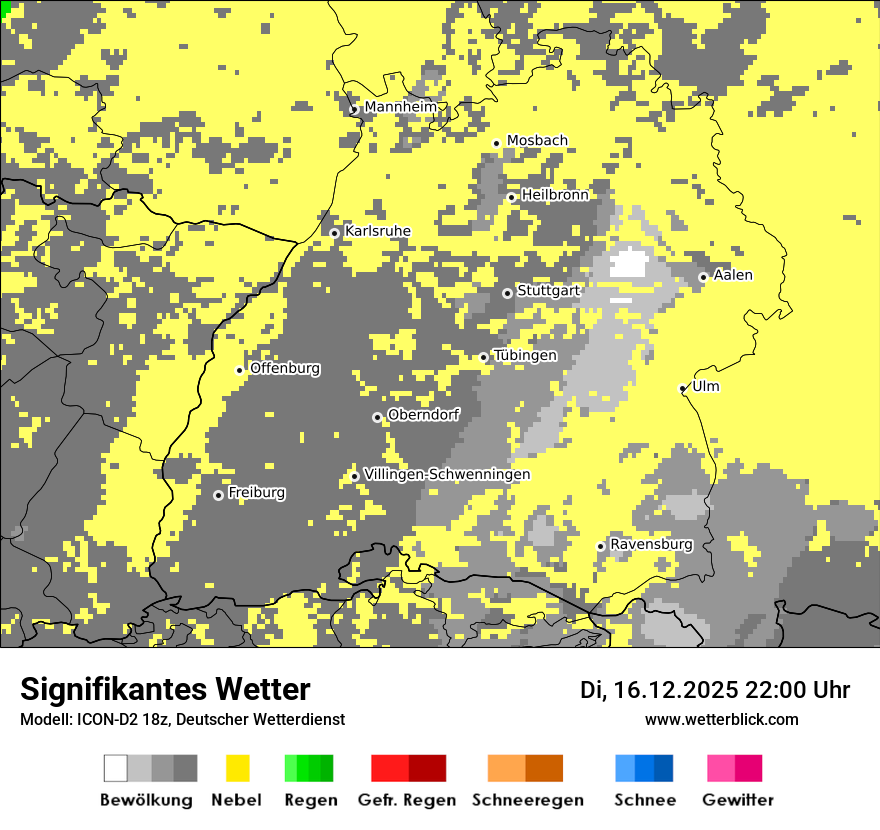 Modellkarten Signifikantes Wetter