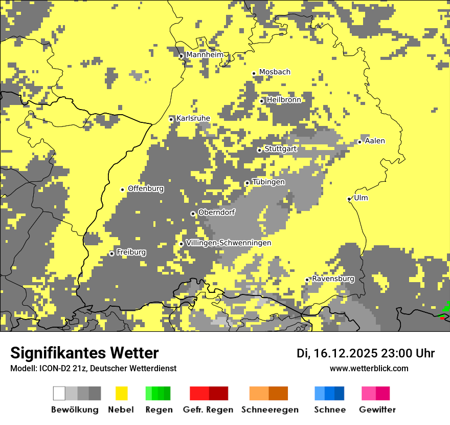 Modellkarten Signifikantes Wetter