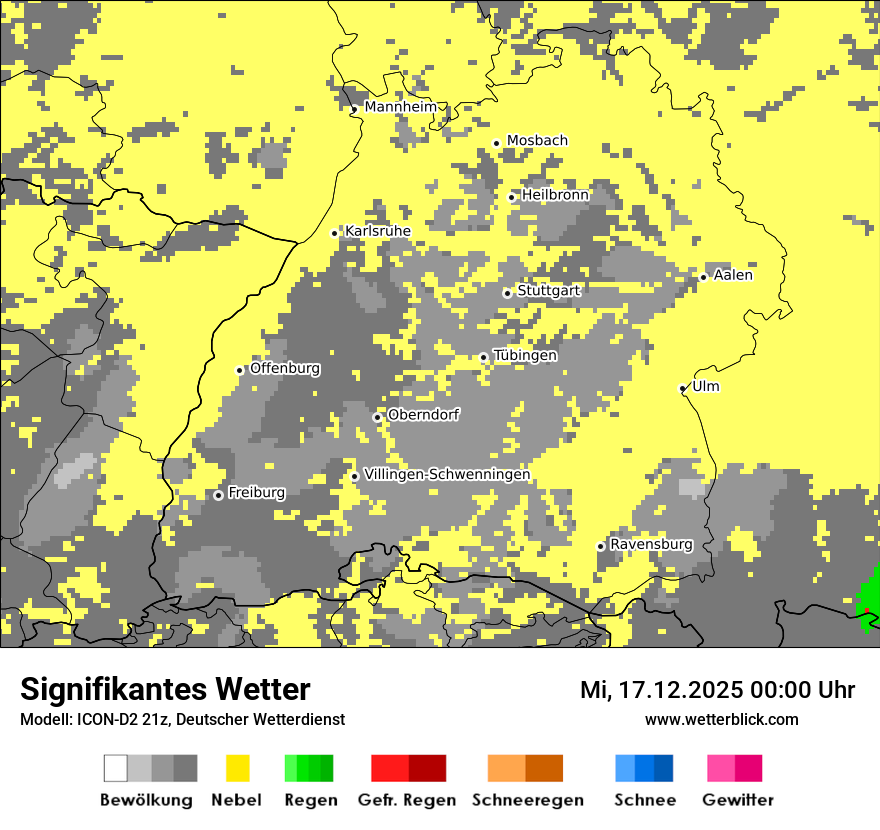 Modellkarten Signifikantes Wetter