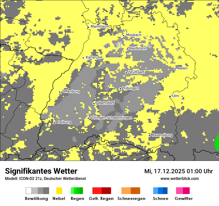 Modellkarten Signifikantes Wetter