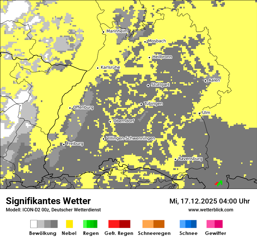 Modellkarten Signifikantes Wetter
