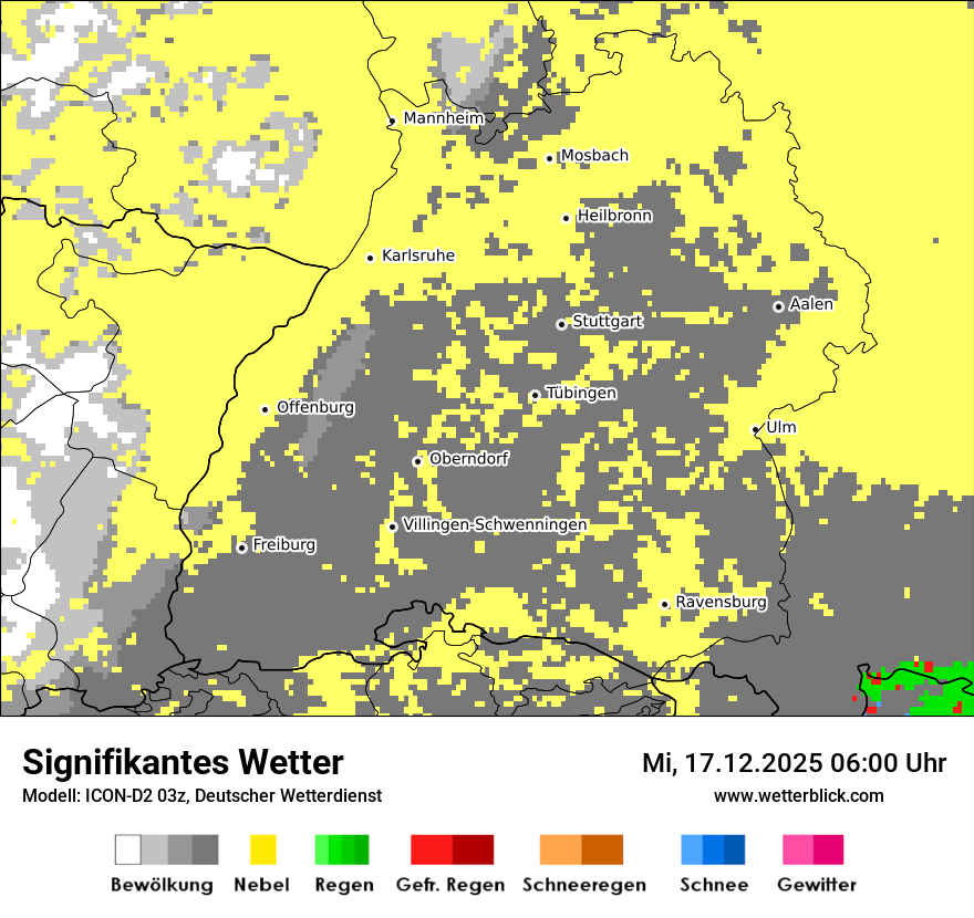 Modellkarten Signifikantes Wetter