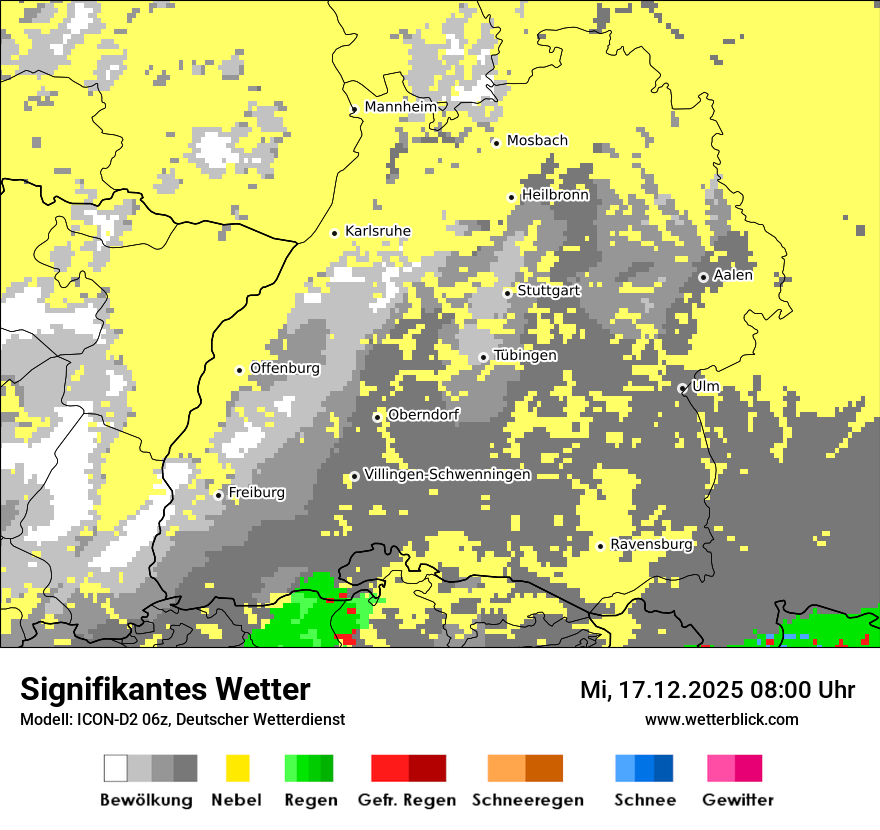 Modellkarten Signifikantes Wetter