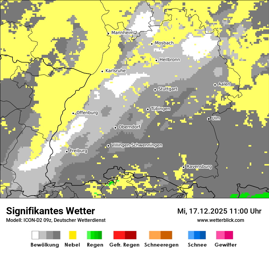 Modellkarten Signifikantes Wetter