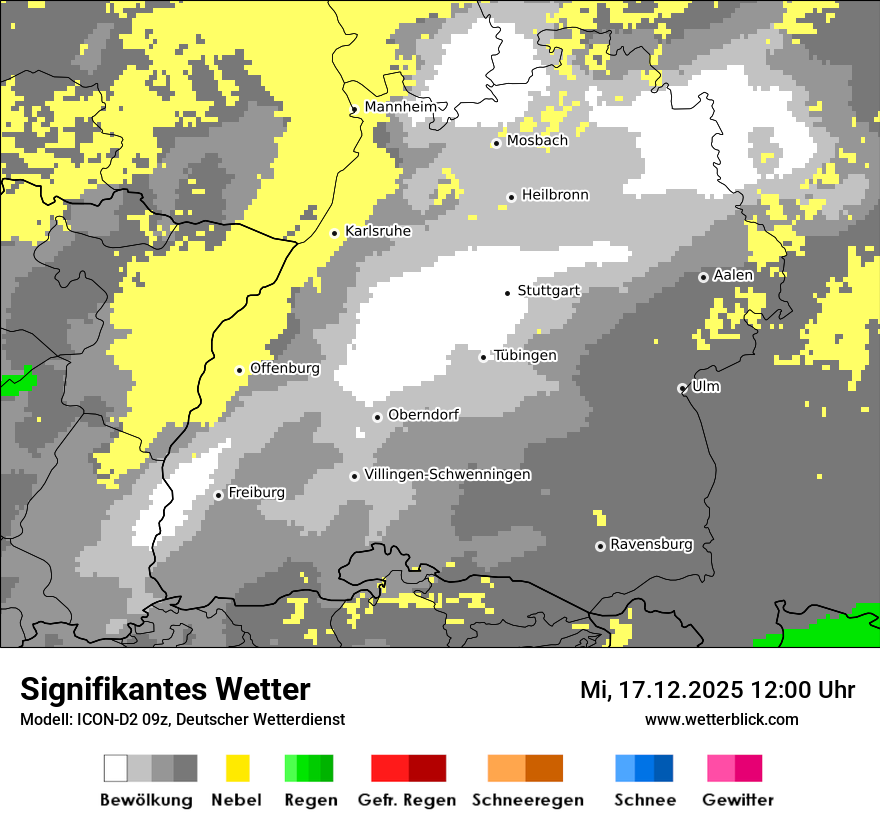 Modellkarten Signifikantes Wetter
