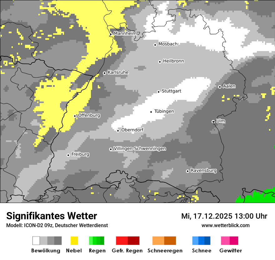 Modellkarten Signifikantes Wetter