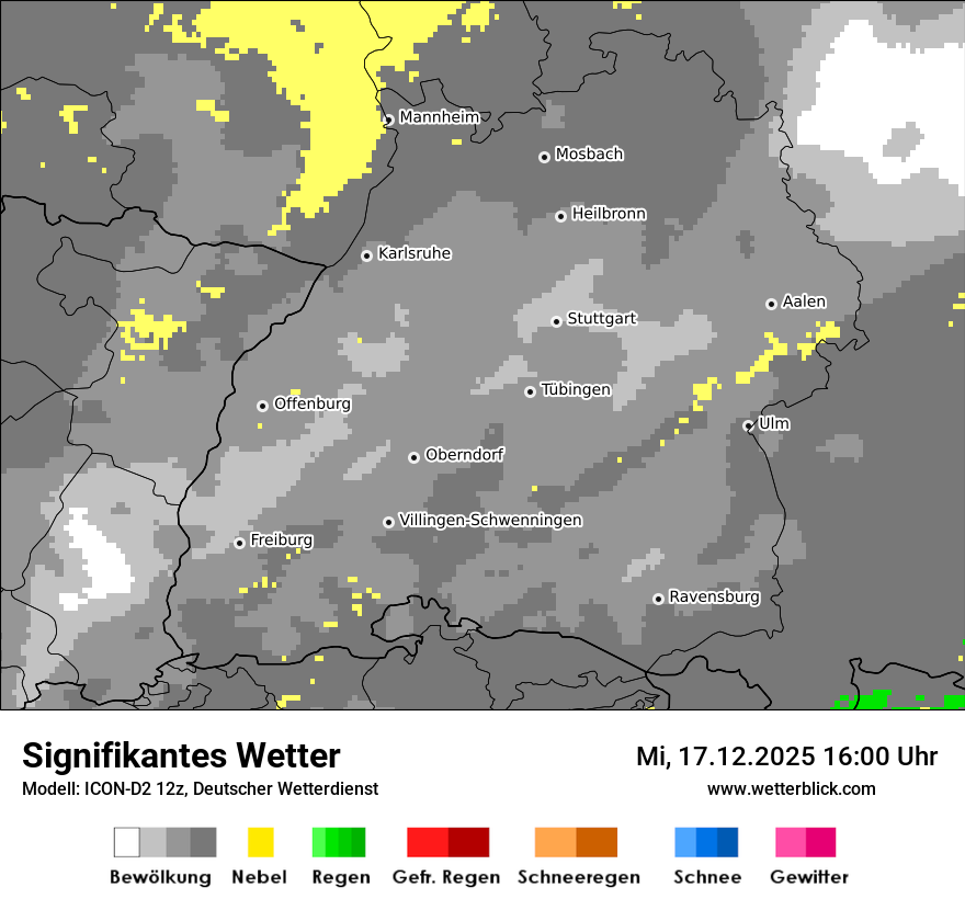 Modellkarten Signifikantes Wetter