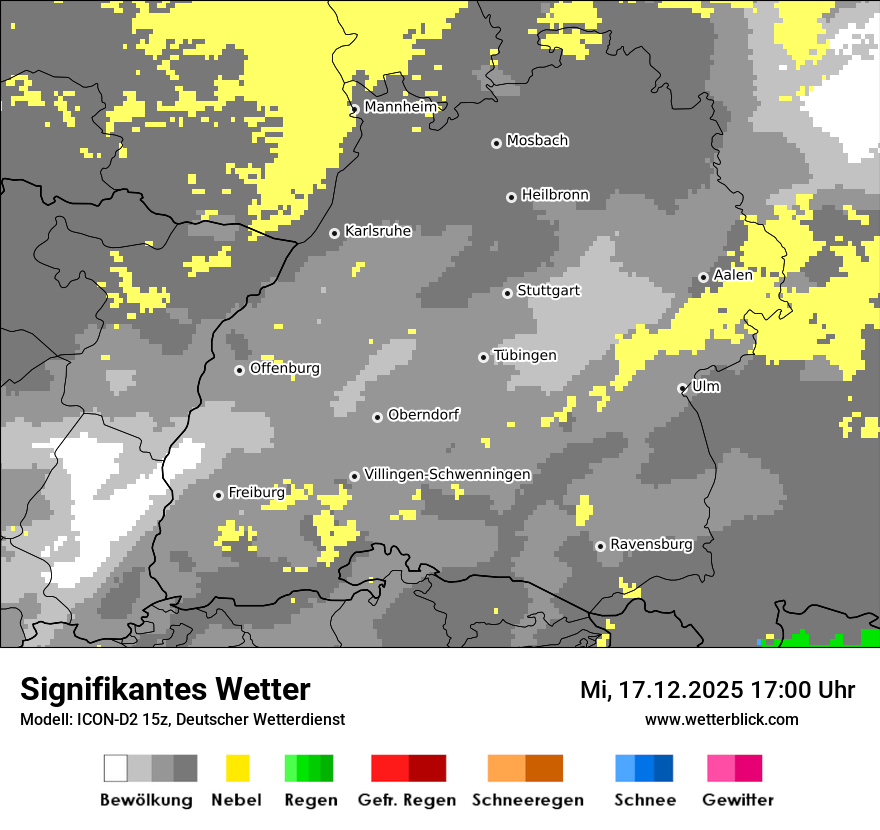 Modellkarten Signifikantes Wetter