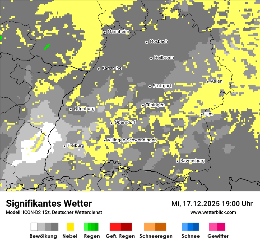 Modellkarten Signifikantes Wetter