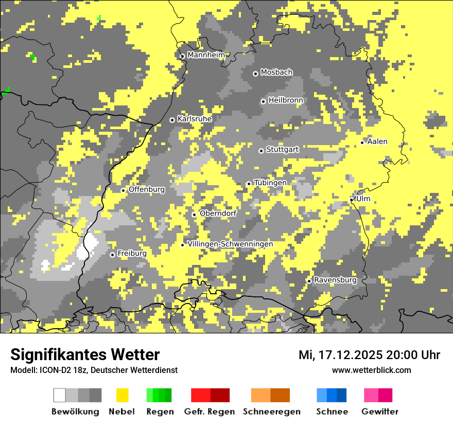 Modellkarten Signifikantes Wetter