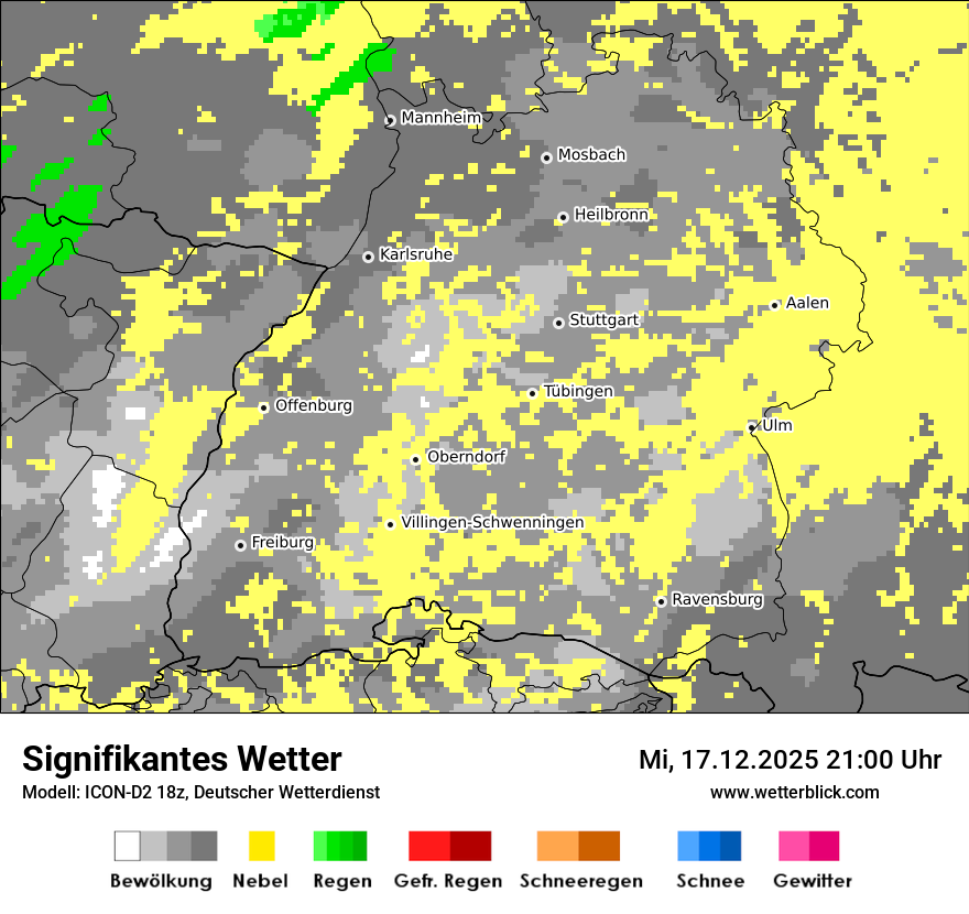 Modellkarten Signifikantes Wetter