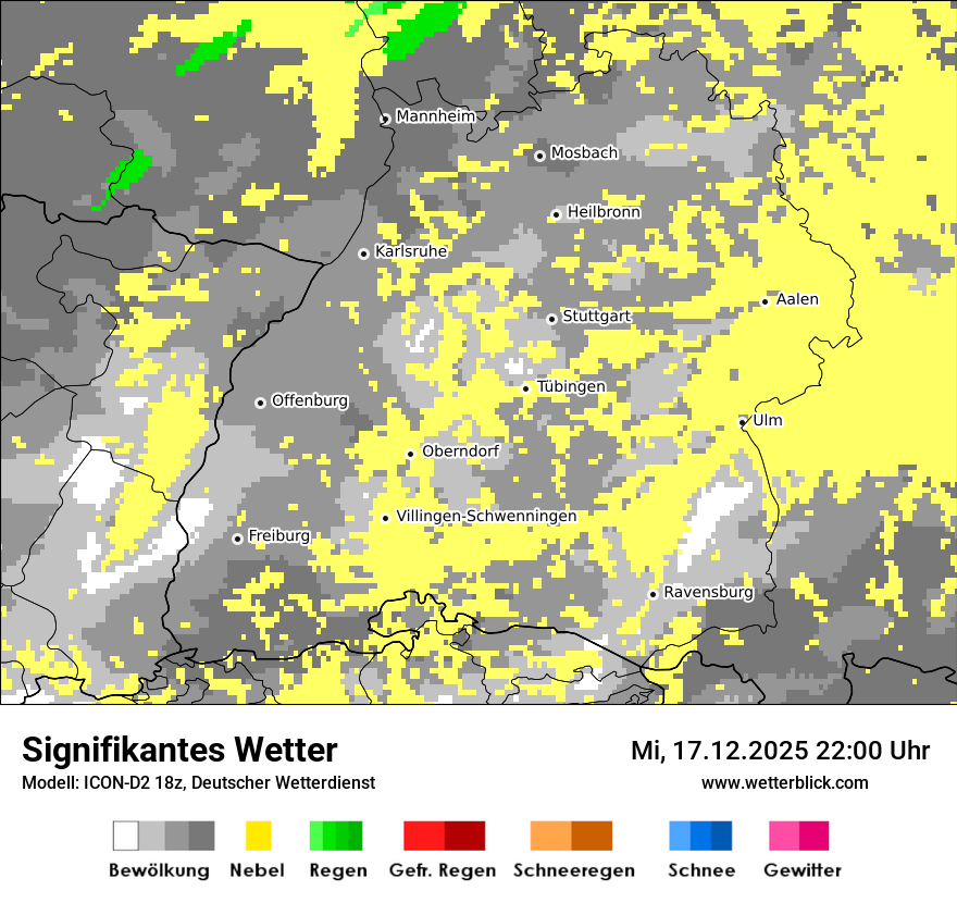 Modellkarten Signifikantes Wetter