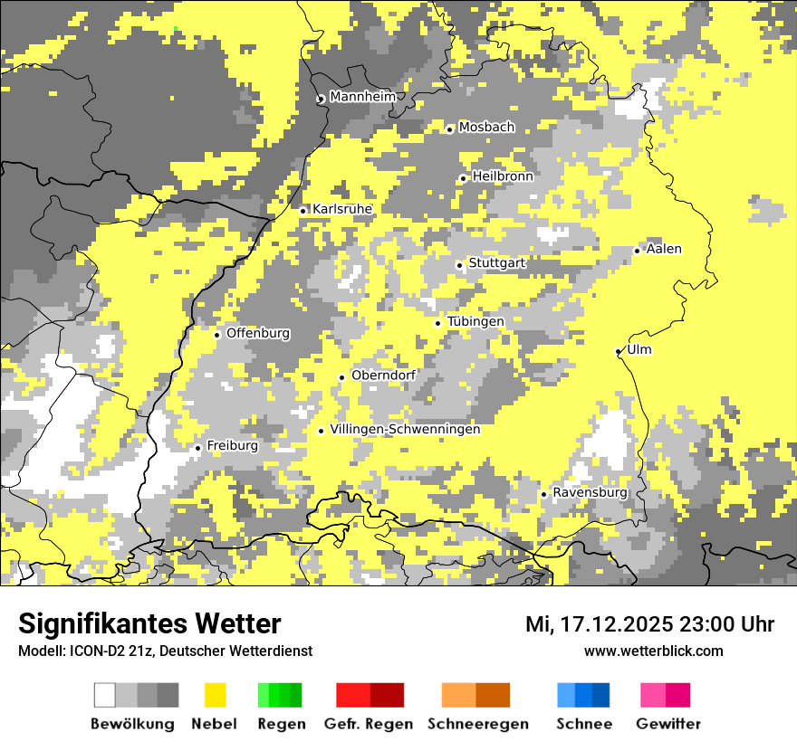 Modellkarten Signifikantes Wetter