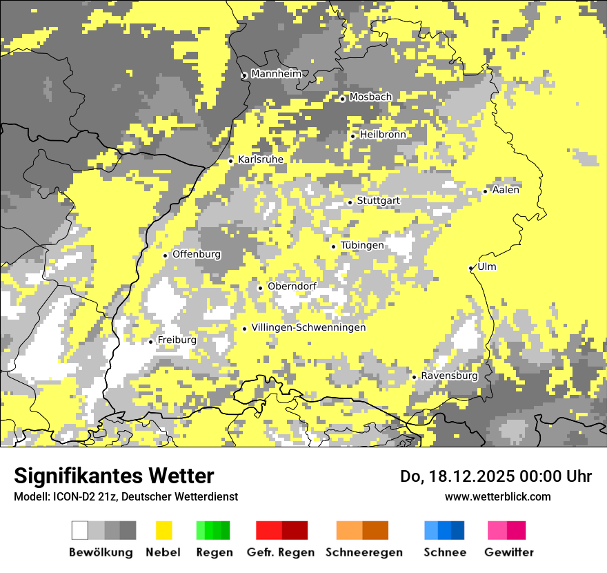 Modellkarten Signifikantes Wetter