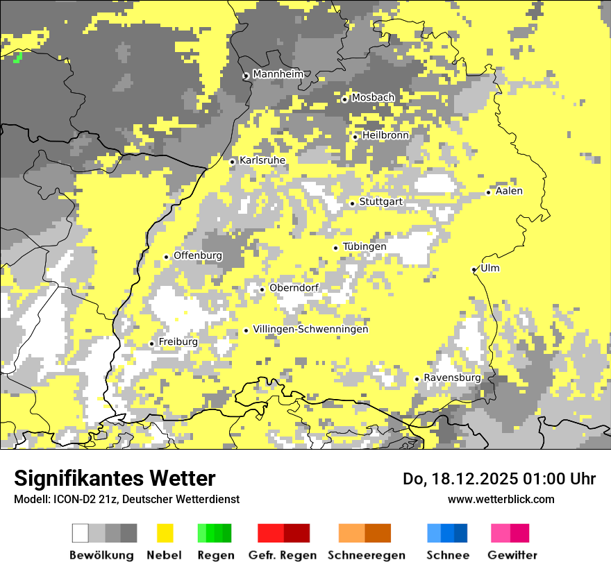 Modellkarten Signifikantes Wetter