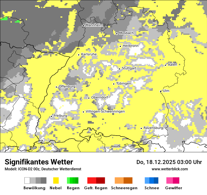 Modellkarten Signifikantes Wetter