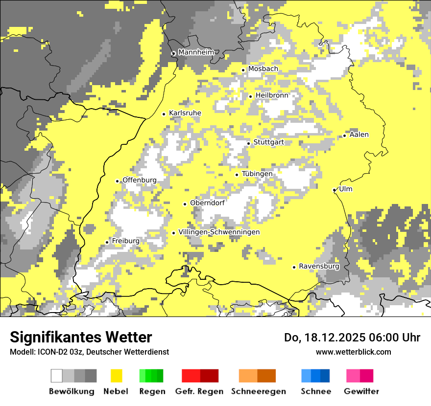 Modellkarten Signifikantes Wetter
