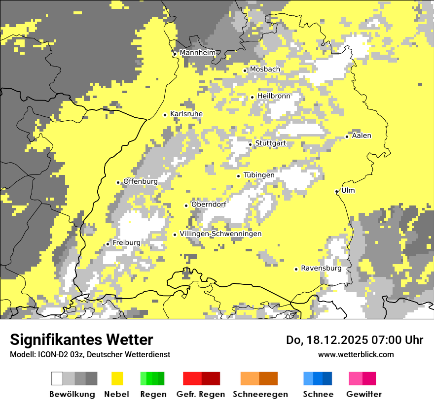 Modellkarten Signifikantes Wetter
