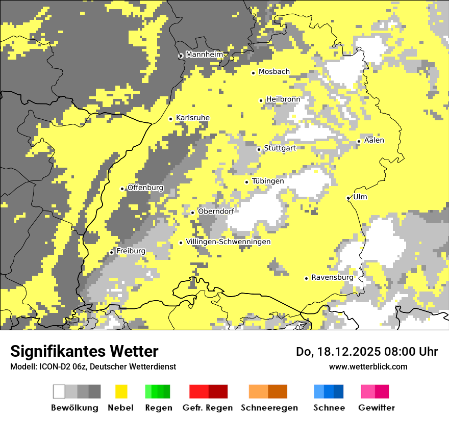 Modellkarten Signifikantes Wetter