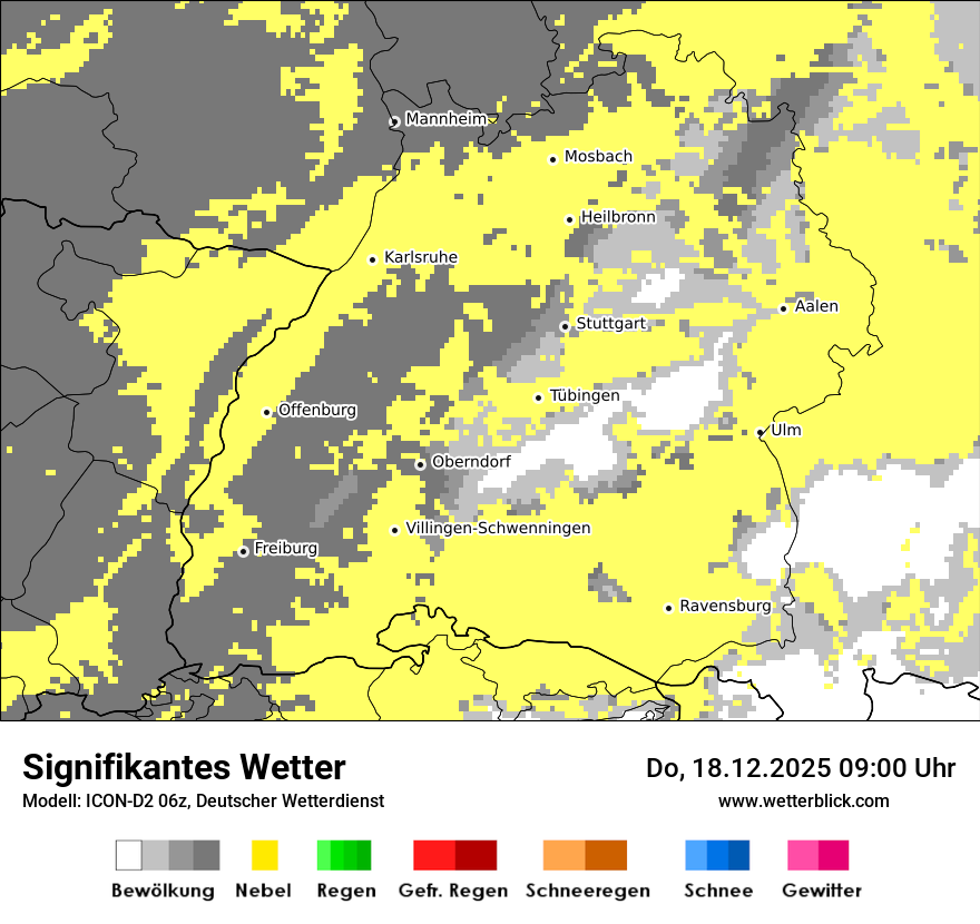 Modellkarten Signifikantes Wetter