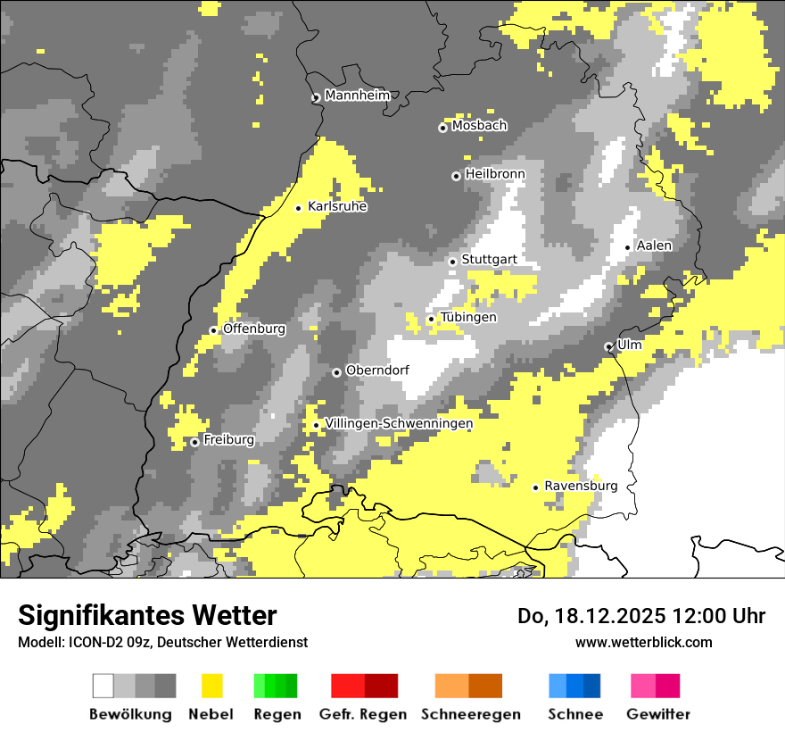 Modellkarten Signifikantes Wetter