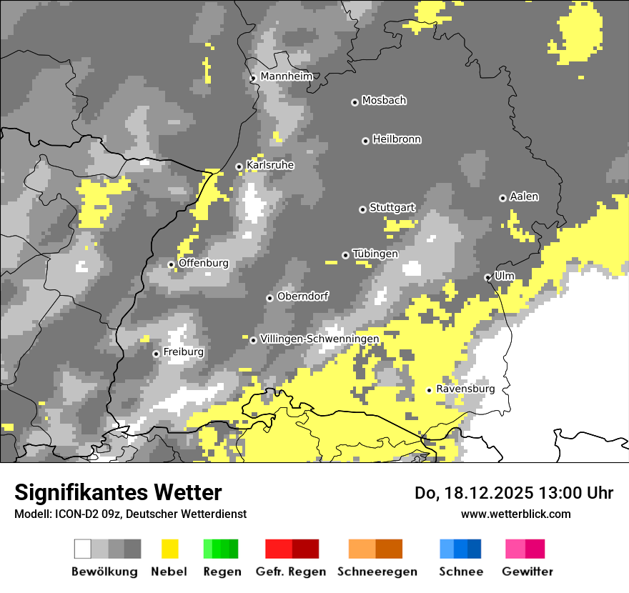 Modellkarten Signifikantes Wetter