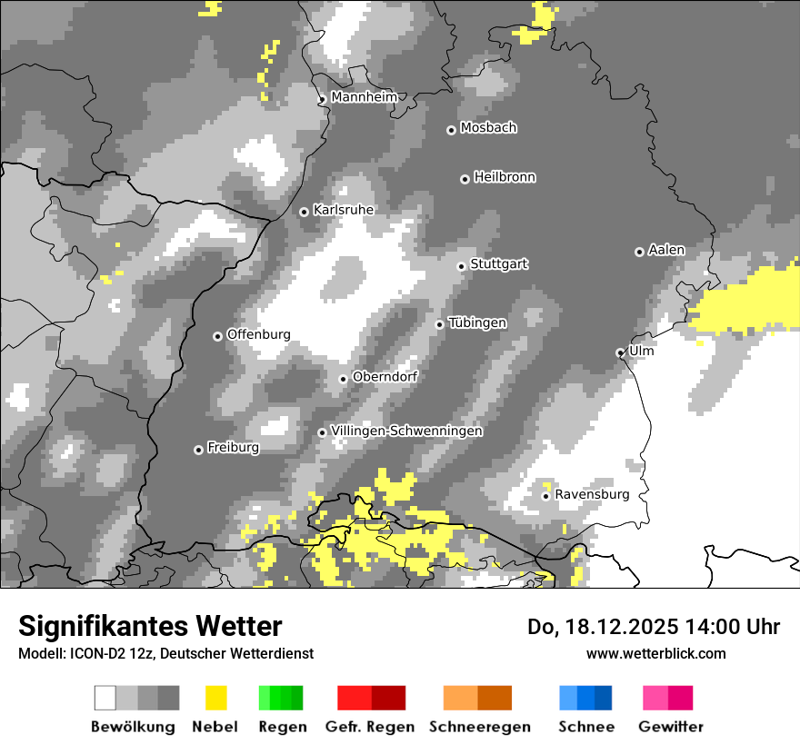Modellkarten Signifikantes Wetter
