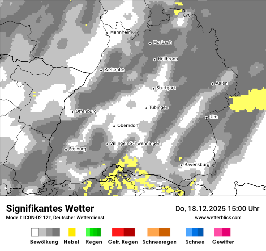 Modellkarten Signifikantes Wetter