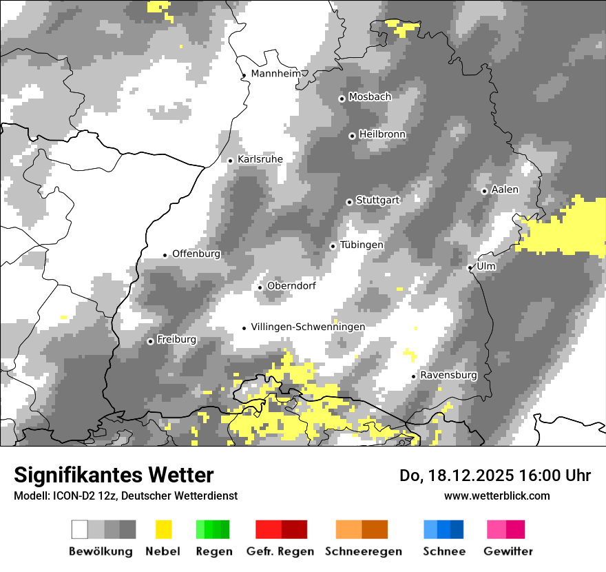 Modellkarten Signifikantes Wetter