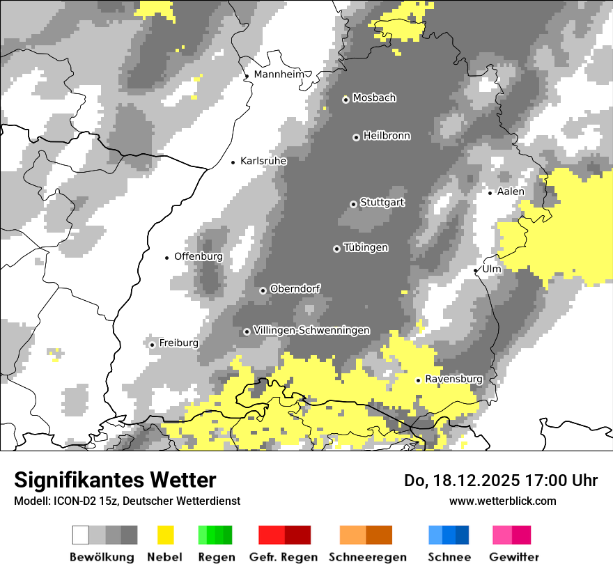 Modellkarten Signifikantes Wetter