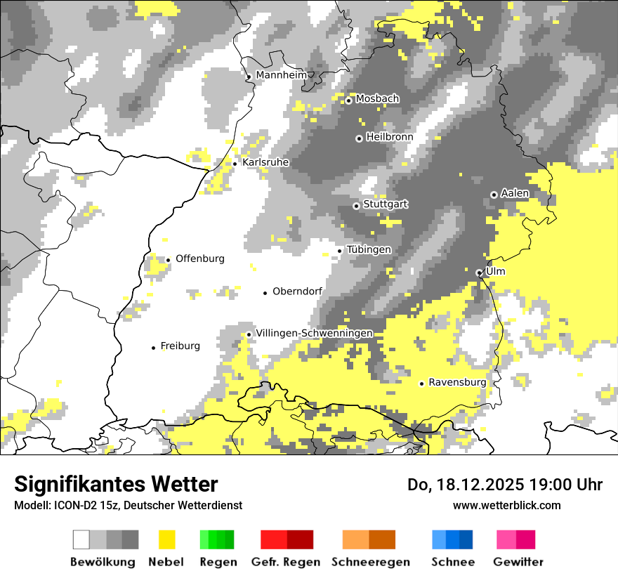Modellkarten Signifikantes Wetter