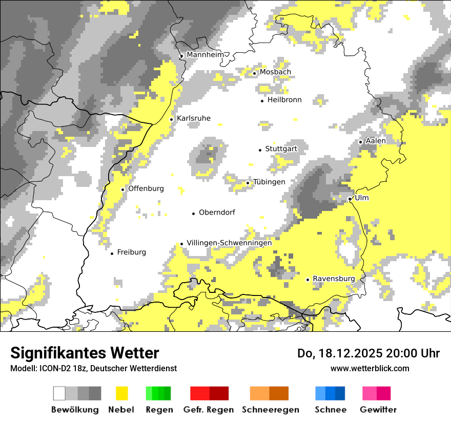 Modellkarten Signifikantes Wetter