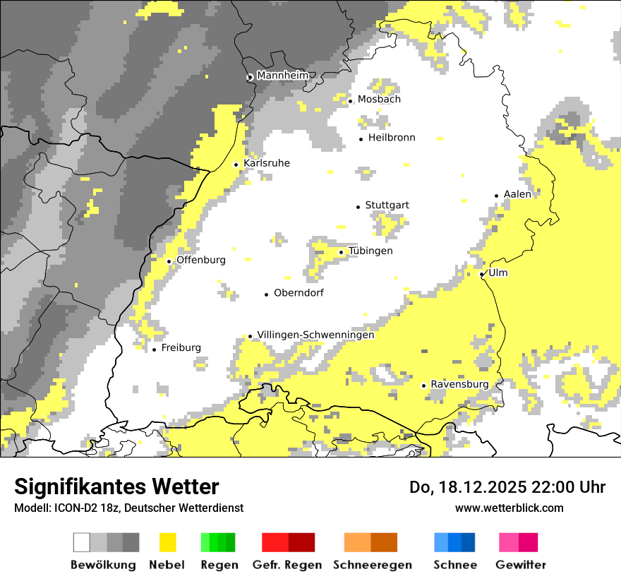 Modellkarten Signifikantes Wetter