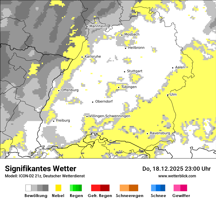 Modellkarten Signifikantes Wetter