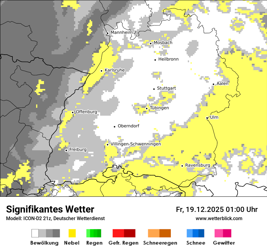 Modellkarten Signifikantes Wetter